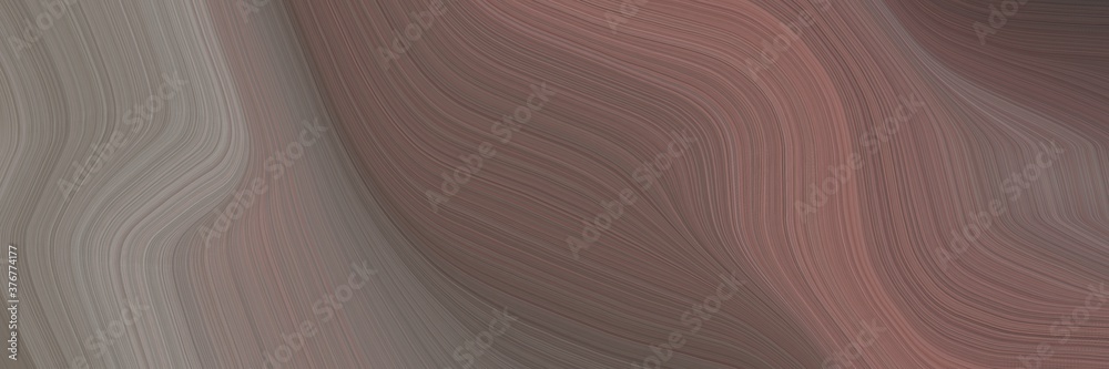 Poster abstract modern header design with pastel brown, gray gray and rosy brown colors. fluid curved flowi