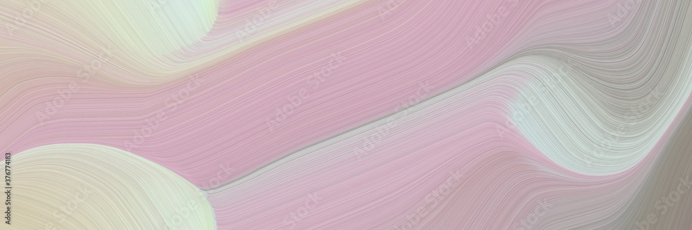 Poster abstract moving horizontal header with silver, light gray and gray gray colors. fluid curved flowing waves and curves for poster or canvas