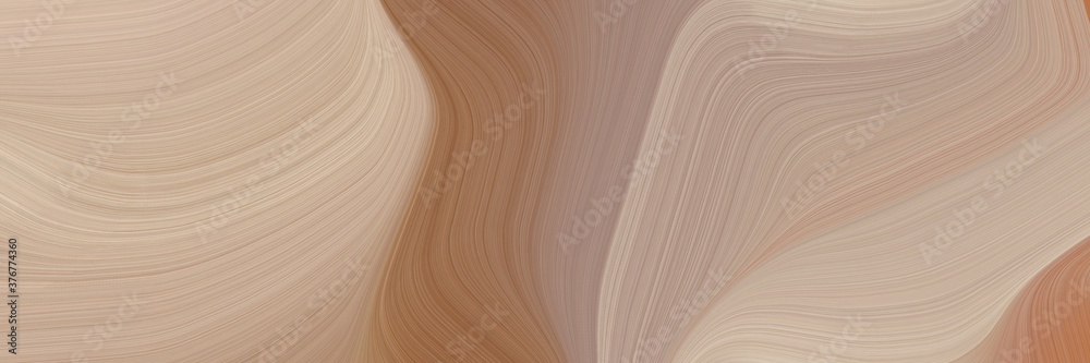 Poster abstract modern header design with tan, pastel brown and pastel gray colors. fluid curved flowing wa