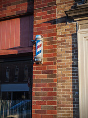 Barber Pole on Brick