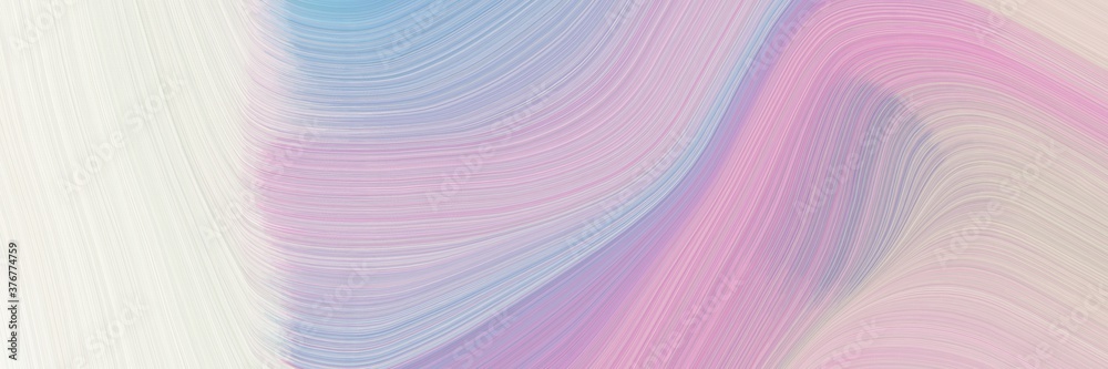 Poster abstract surreal banner design with thistle, linen and light pastel purple colors. fluid curved flow