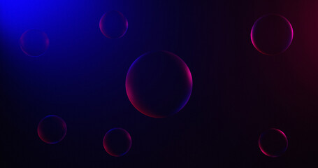 Render with abstract purple pink soap bubbles background
