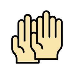 Obraz premium administrative related hands for clappings vector with editable stroke,