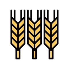 administrative related wheat seeds vector with editable stroke,