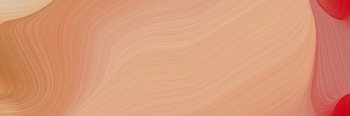 abstract dynamic banner with dark salmon, indian red and firebrick colors. fluid curved flowing waves and curves for poster or canvas