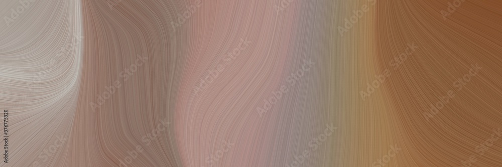 Leinwandbilder abstract artistic header with gray gray, brown and ash gray colors. fluid curved lines with dynamic 
