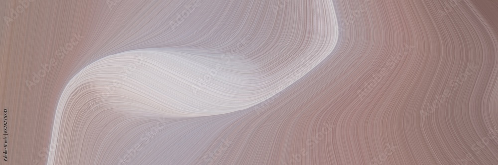 Leinwandbilder abstract flowing header design with rosy brown, pastel gray and silver colors. fluid curved lines wi