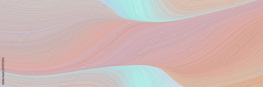 Aufkleber abstract flowing banner with silver, powder blue and tan colors. fluid curved lines with dynamic flo