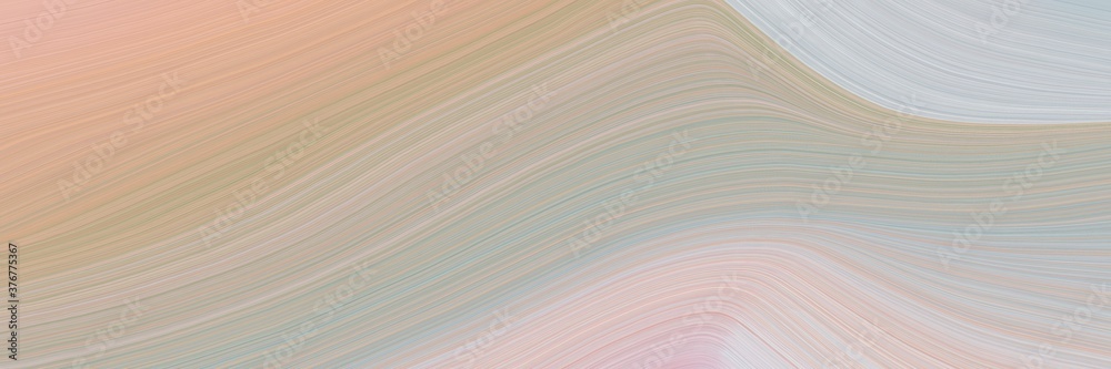Leinwandbilder abstract flowing header with ash gray, tan and light gray colors. fluid curved flowing waves and curves for poster or canvas