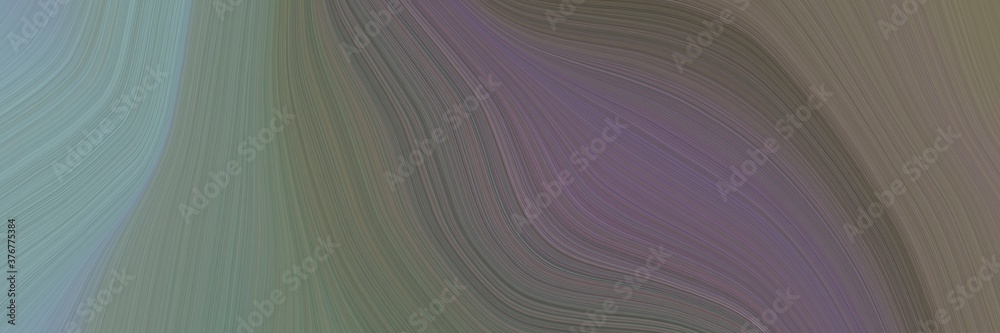Fototapete abstract flowing horizontal banner with dim gray, light slate gray and dark slate gray colors. fluid