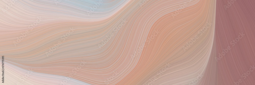Aufkleber abstract colorful header with tan, antique fuchsia and light gray colors. fluid curved flowing waves