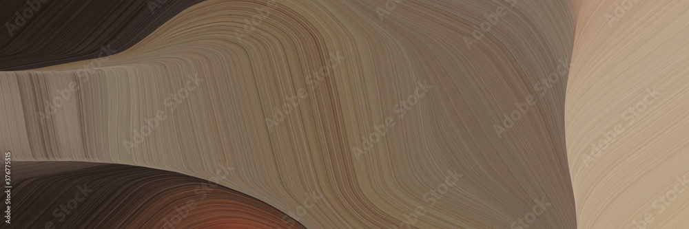 Poster abstract flowing banner design with pastel brown, very dark pink and rosy brown colors. fluid curved