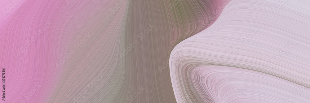 Poster abstract dynamic horizontal header with pastel purple, thistle and gray gray colors. fluid curved lines with dynamic flowing waves and curves for poster or canvas