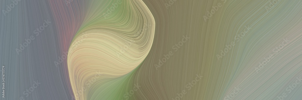 Poster abstract modern banner design with gray gray, tan and pastel brown colors. fluid curved flowing wave