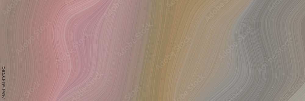 Poster abstract artistic header with gray gray, rosy brown and pastel purple colors. fluid curved lines with dynamic flowing waves and curves for poster or canvas