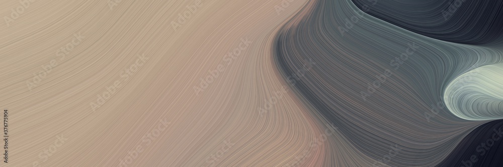 Aufkleber abstract flowing designed horizontal banner with rosy brown, very dark blue and dark slate gray colo