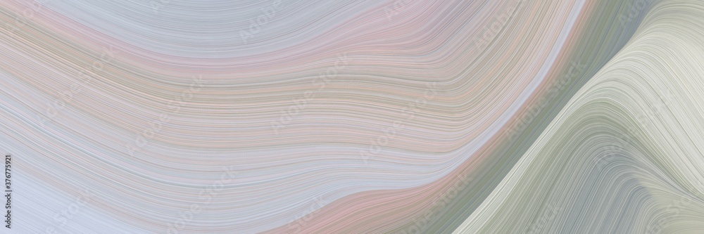 Aufkleber abstract modern horizontal banner with silver, light slate gray and gray gray colors. fluid curved f