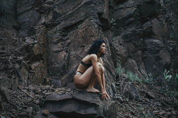 Close-up of an ideal fitness body 