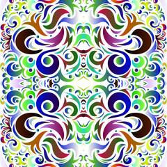 Abstract Seamless Floral Background Colorful