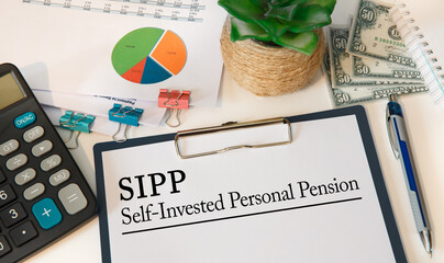 Concept image for blog headline or header image. Self-Invested Personal Pension SIPP inscription on paper.