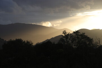 Sunset in the mountains