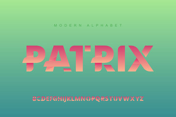 Elegant Gradation alphabet font set. Typography modern style display font. Premium Vector