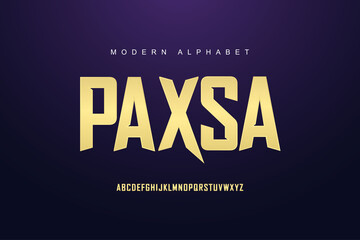 Elegant gold alphabet font set. Typography modern style display font. Premium Vector