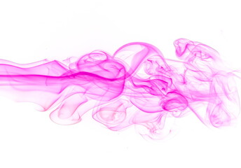 Fototapeta premium Purple smoke on white background