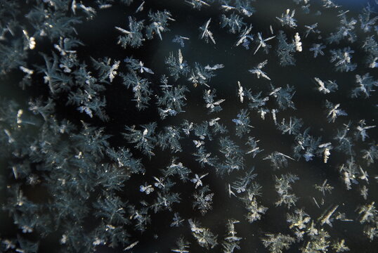 Close up of frost pattern