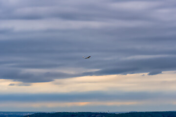Remote control aircraft in the french countryside