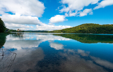 Naklejka premium Fuschlsee, Salzburger Land, Österreich, an einem Sommertag 