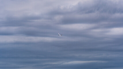 Remote control aircraft in the french countryside