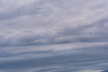 Remote control aircraft in the french countryside