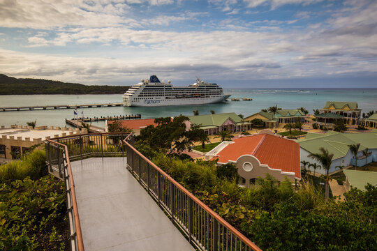 Cruise moored at Amber Cove