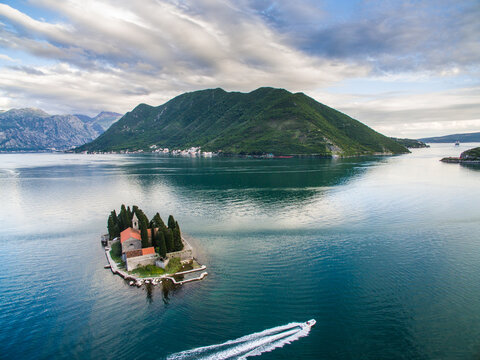 Scenic view of Sveti Djordje, Montenegro