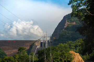 Bucaramanga dam with a capacity of 17.3 million cubic meters. Santander. Colombia.