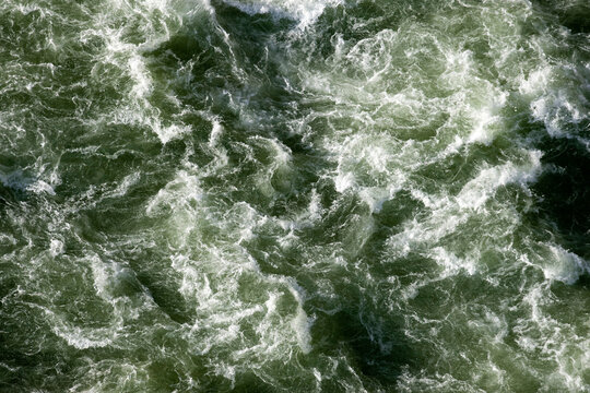 Aerial View Of Water Surf In Yellowstone National Park