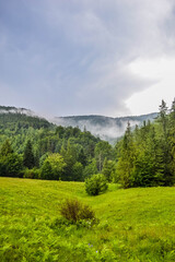 mountain landscape with blue sky
