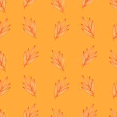 Fototapeta na wymiar Seamless floral pattern with leaves can be used for textile printing, wallpaper, background