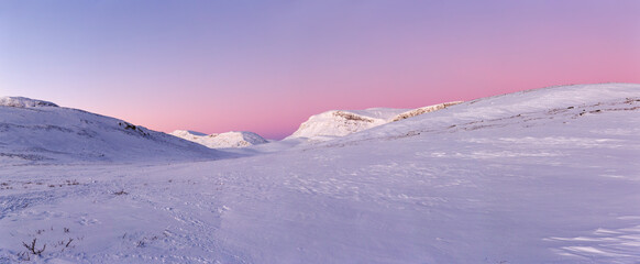 Scenic view of mountain covered with snow