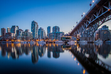 View of Yaletown city during sunrise