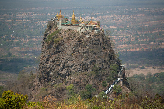 View of temple on Mount Popa