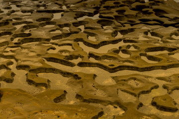 Close up of pothole patterns