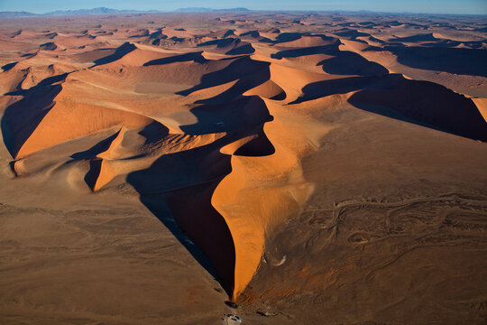 Aerial view of Dune 45 in Sossusvlei