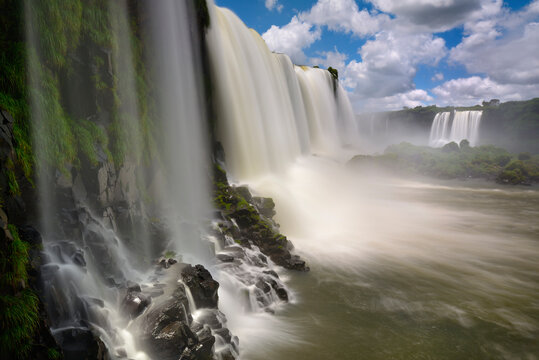 Long exposure of Iguazu Falls, Brazil