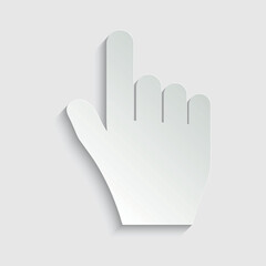 paper hand vector icon line sign	