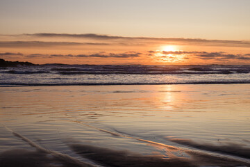 Orange Sunset at Ocean Beach