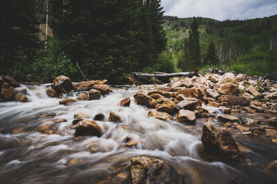 Shingle Creek flowing in Uinta Mountains