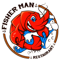 Logotipo restaurante de mariscos
