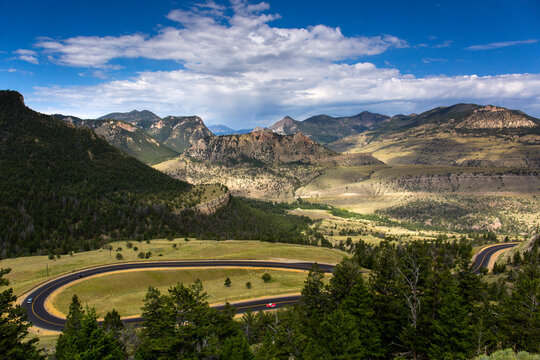 High angle view of Chief Joseph Scenic Byway